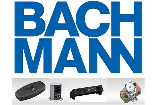Bachmann 916.1193  Steckdoseneinheit Power Frame  2 x Schutzkontaktsteckdosen  1 x USB Charger, Strom 2,0m AEH Steckdoseneinheit Po