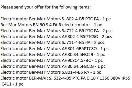 Ber-Mar Motors see attahced file for info 