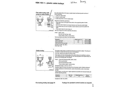 Demag KBK100/ I Plastic Cablo Trolle