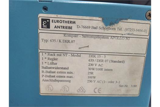 Eurotherm 635/K DER 07 (obsolete, no replacement) 