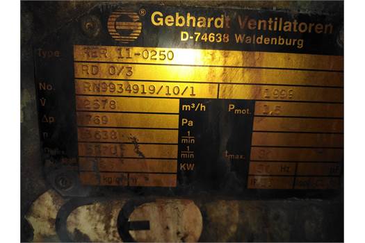 Gebhardt D-74638 Type:RER 11-0250 