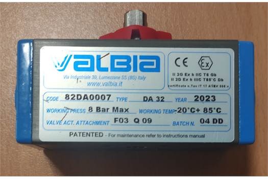 Valbia 82DA0007 pneumatic actuator